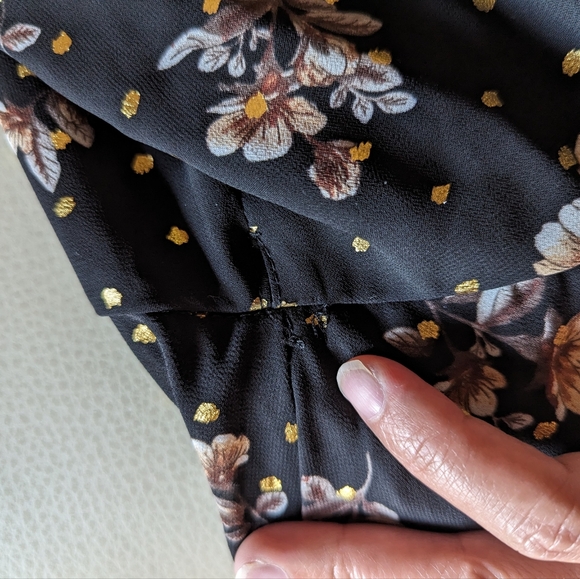 Lulu's Size XS Floral Black Maxi Dress - Picture 12 of 12